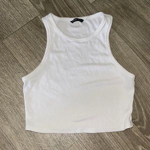 ribbed white tank top